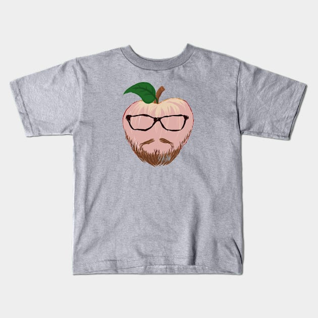 Bearded Apple Kids T-Shirt by DastardlyDesigns